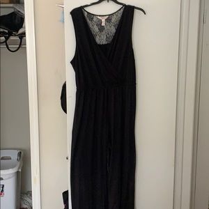 Tru2you black jersey jumpsuit